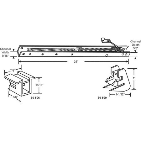 Strybuc 25in Window Channel Balance 60-242-6